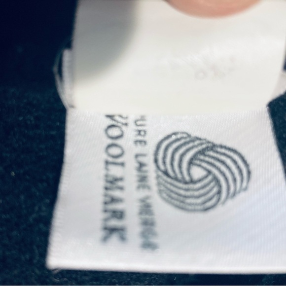 SAINT JAMES Sz 12 Wool Zipper & Button Closure with Hood Ribbed Top Cardigan - Picture 11 of 13